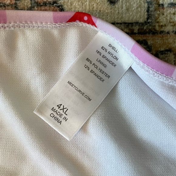 🍓 👙 Meet Curve Checkered Strawberry Plus Size bikini size 4x NWT - Picture 4 of 6